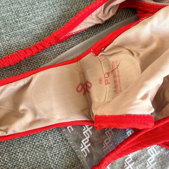 PQ Swim Red Athena bikini bottom teeny size L - Picture 8 of 13